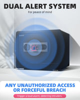 DAYI Safe Box, 1.4 Cubic Feet Home Safe with Fireproof Waterproof Bag, Security Safe Box for Money Cash Valuables, Digital Electronic Keypad, Dual Alarm System, Removable Shelf - D-35 DAYI