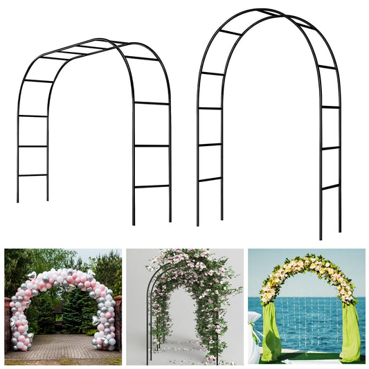 Thorise 7.9 Ft H x 4.6 Ft W Metal Pergola Arbor,Assemble Freely 3 Sizes,for Various Climbing Plant Wedding Garden Arch Bridal Party Decoration Wide Arbor - WoodArtSupply