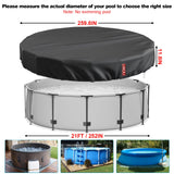 LXKCKJ 21 Ft Round Pool Cover, Winter Covers for Above Ground Pool, Winter Pool Cover Protector with Drawstring Design Increase Stability, PE Tarp Ideal for Waterproof and Dustproof (Black) LXKCKJ