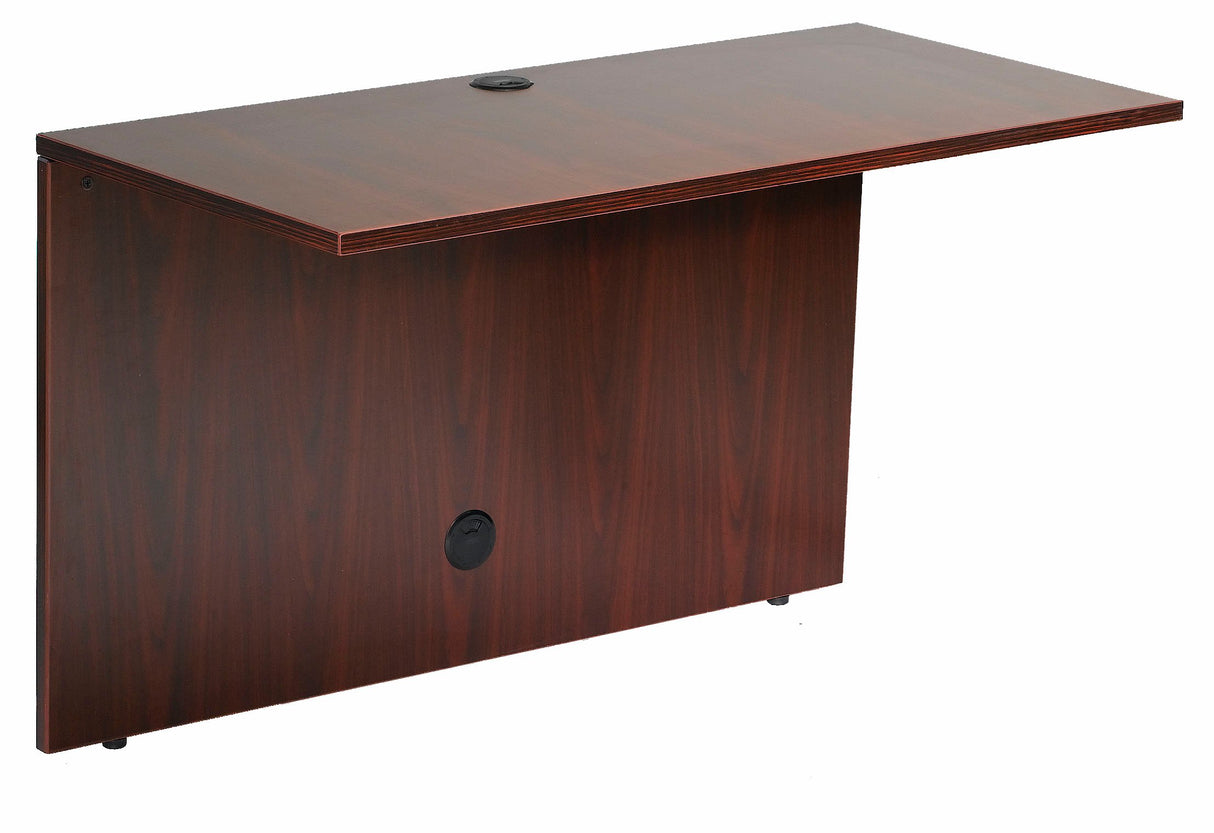 Boss Office Products Holland Series 71" Executive U-Shape Desk with Pedestal File Storage and Hutch, Mahogany Boss Office Products