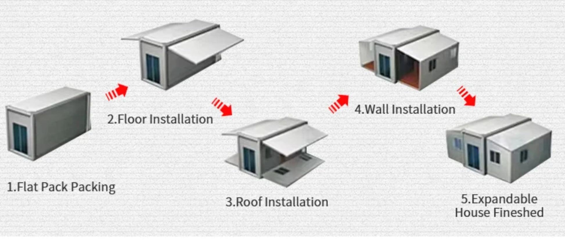 Portable Folding Expandable Container Living House Prefab Expandable House 20ft 30ft 40 Ft Container - WoodArtSupply