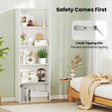 Giantex 5-Tier Bookshelf, Freestanding Bookcase with 5 Open Shelf, Modern Display Shelf, Storage Organizer for Living Room Bedroom Home Office Giantex