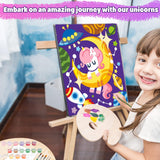 Wings Giant Unicorn Paint by Numbers Kit for Kids and Adults, 3 Pack Framed Canvas Painting Kit with Hooks, Arts and Crafts Unicorn Gift for Girls Birthday, Art Supplies Girls Ages 8-12 Wings Giant