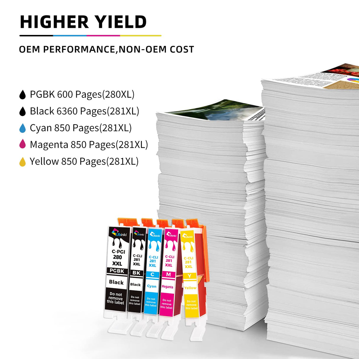 10 Pack 280 281 XXL 280XL 281XL Ink Cartridge to TR8620a TR8600 TR8620 Printer Ink Replacement for Canon 280 281 XL 280xxl 281xxl for TR8520 TR7520 TS702a TS9520 TS9521C TS6120 TS6220 TS9120 TS6320 Ubinki