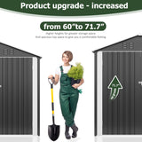 AirWire 9x4 FT Outdoor Storage Shed, Garden Shed with Updated Frame Structure and Lockable Doors, Metal Tool Sheds for Backyard Garden Patio Lawn, Grey AirWire