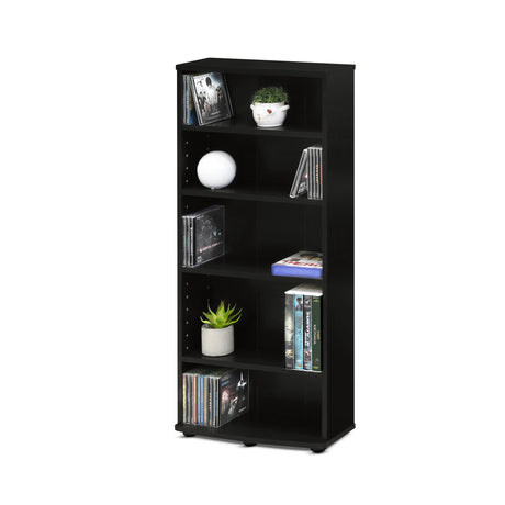 FURINNO Jaya 4-Tier Multimedia Storage Tower, Espresso Furinno