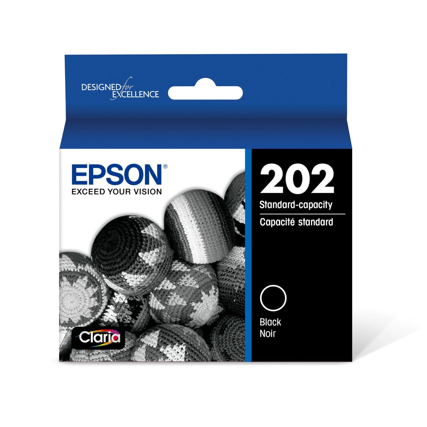 EPSON 202 Claria Ink Standard Capacity Black Cartridge (T202120-S) Works with WorkForce WF-2860, Expression XP-5100