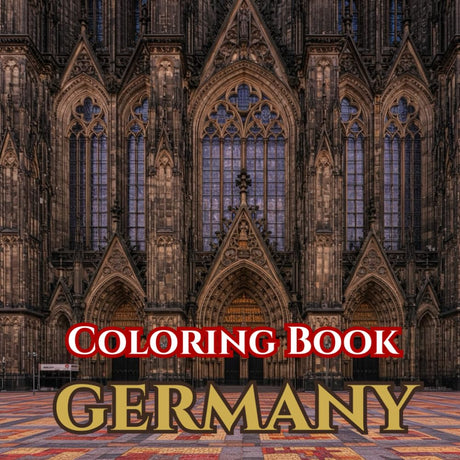 German Tranquility | Adult Coloring Book of Castles, Cities & Tradition: 50 Simple, Relaxing Pages with Gentle Intricate Patterns — Brandenburg Gate, ... & More (Adult Coloring Book. World Series.) Majosta