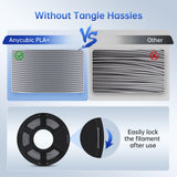 ANYCUBIC PLA Plus (PLA+) 3D Printer Filament 1.75mm, High Toughness 3D Printing Filament, Dimensional Accuracy +/- 0.02mm, Print with Most FDM 3D Printers, 1KG Spool, Silver ANYCUBIC
