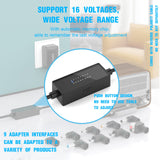 24W AC Adapter Multi Volt Replacement Switching Power Supply DC Plug Cord 12V 5V 6V 7V 8V 9V 10V 11V 13V 14V 15V 16V 17V 18V 19V 20V, Universal Adapters for Routers Speakers CCTV and LED Strip IBERLS