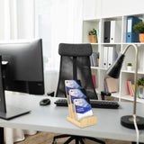 2 Pieces 3-Tier Pine Wood Literature Holder pamphlet display stand Trifold Brochure Organizer Flyer Holder Postcard Display and Countertop Wooden Display Stand Book Display for Magazine Pamphlet DOSTATNI