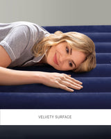 Intex 64757E Dura-Beam Standard Downy Air Mattress: Fiber-Tech - Twin Size - 10in Bed Height - 300lb Weight Capacity - Pump Sold Separately Intex