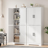 IDEALHOUSE Pantry Cabinet,70" Tall Kitchen Pantry Cabinets with 2 Doors and 3 Adjustable Shelves, Freestanding Cupboard, Modern Storage Cabinet for Bathroom, Dining Room, Living Room, White IDEALHOUSE
