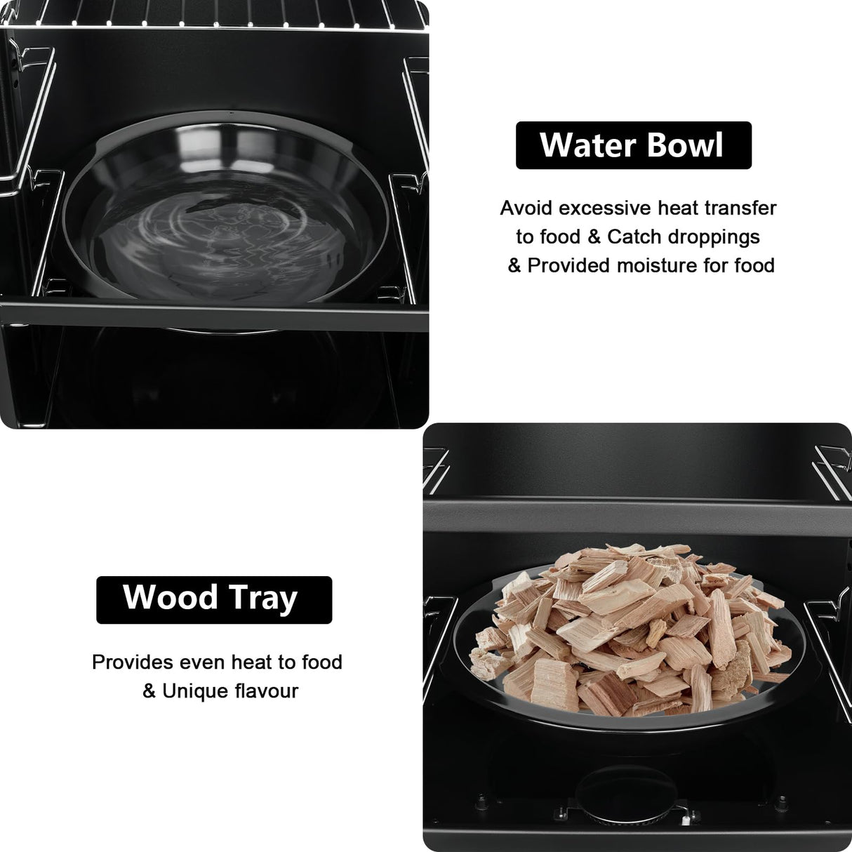 Vertical Propane Smoker with Temperature Control, BBQ Smoker Grill with Cover Outdoor Heavy Duty Three Removable Smoking Shelves, Black PIQUEBAR