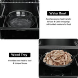 Vertical Propane Smoker with Temperature Control, BBQ Smoker Grill with Cover Outdoor Heavy Duty Three Removable Smoking Shelves, Black PIQUEBAR