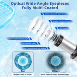 Microscope for Kids Beginner, 40X-2000X Biological Compound Microscope Kit with Adjustable Brightness LED, Slides for School Lab Home Education, Gifts for Children Students eyemocsin