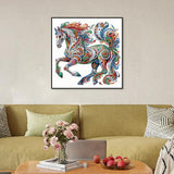 WSLWXSHM 5D Special Shape Diamond Art Kits for Beginners, Diamond Painting Kits for Adults Horse, Crystal Rhinestones Diamond Painting for Home Wall Decoration Gift 12×12inch/30×30cm, Animal WSLWXSHM