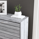 Homsee 3-Drawer Shoe Storage Cabinet with Louver Doors, 3-Tier Wood Shoe Rack Storage Organizer for Entryway, Grey (22.4”L x 9.4”W x 42.3”H) Homsee