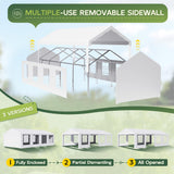 Devoko 13x26 Party Tent Heavy Duty Outdoor Wedding Tent with Removable Sidewall，Outdoor Gazebo Event Shelter Canopy, Large Tent for Wedding, Carport, Parties, Waterproof (White) Devoko