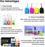 Printers Jack Compatiable Epson T522 Refill Ink Bottle Kit for Epson Supertank ET-2800 ET-4700 ET-4800 ET-2710 ET-2720, ET-2803 Printer, 4 Packs Printers Jack