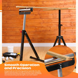 Tandefio 2 Pack Folding Roller Stand 198 LB Height Adjustable Roller Support Stand 27-43 Inch, Heavy Duty Load Capacity, Outfeed Woodworking, Black Tandefio