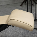 HOMCOM Faux Leather Manual Recliner, Adjustable Swivel Lounge Chair with Footrest, Armrest and Wrapped Wood Base for Living Room, Cream White HOMCOM