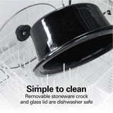 Hamilton Beach 7-Quart Portable Slow Cooker Serves 8+, Dishwasher Safe Crock, Lid Latch Strap for Travel, Brushed Silver Hamilton Beach