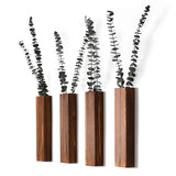 Sawoake Wooden Wall Planter Set of 4 - Modern Home Decor for Living Room, Bedroom, Bathroom - Walnut Finish Planter for Dried Flowers, Faux Greenery, Indoor Plants Sawoake