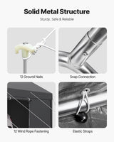 VEVOR 10x20 FT Heavy Duty Carport, Car Port Car Canopy, Potable Garage Car Canopy with Removable Sidewalls, Outdoor Car Shelter, UV and Water-Resistant Car Tent for Cars, Boats, Trucks, and Equipment VEVOR