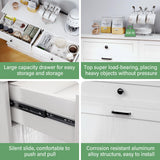 TC-HOMENY Double Tilt Out Trash Cabinet with Drawer, 20 Gallon Trash Cabinet Manual and Auto Mode Shutdown, Recycling Free Standing Trash Cabinet Fit for Kitchen, Living Room TC-HOMENY