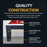 Hathaway Mirage 7.5 Ft Heavy Duty Pool Table – Includes Cue Sticks, Billiard Balls, Brush – Perfect for Professional and Family Billiards Games Room – Red Felt with Wood Finish Hathaway