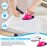 Honoson 2 Pieces Mini Craft Iron Mini Heat Press Iron with Charging Base Accessories for Beads Patch Clothes T Shirts Shoes Clothes and Hats Honoson