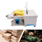 110V Multi-function Mini Table Saw, 750W Portable High Precision DIY Woodworking Cutter Handmade Tool,1000-10000RPM Electric Benchtop Table Polisher Grinder Saw Cutting Machine for Gem Jewelry Rock MUSESPANI