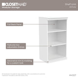 ClosetMaid Modular Storage Shelf Unit with 3 Shelves, White ClosetMaid