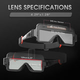 YESWELDER True Color Solar Powered Auto Darkening Welding Goggles, 2 Sensors Welder Glasses for TIG MIG MMA Plasma YESWELDER