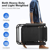 Nazhura Set of 2 Relaxing Recliners Patio Chairs Adjustable Steel Mesh Zero Gravity Lounge Chair Beach Chairs with Pillow and Cup Holder Black Nazhura