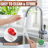 OLESBUR Premium Turkey Basters for Cooking – Baster Syringe for Hot Liquids – Meat and Food Injector – Essential Thanksgiving Cooking Tool – Turkey Baster Large with Cleaning Brush (Red) OLESBUR