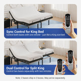 Tami Tami T600 Adjustable Bed Frame Split King Size with Remote & Massage - Syncable Electric Beds Bases, Zero Gravity, Dual Side USB, Nightlight, Quiet Motor, 5 Min Easy Assembly Tami Tami