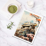 SENQAO Sea Turtle Diamond Painting Kits for Adults Beginners - 5D Animal Full Drill Round Diamond Art Kits Flower Tree Diamond Dots Paintings with Diamonds Gem Art Picture Crafts Home Decor 30x40cm SENQAO