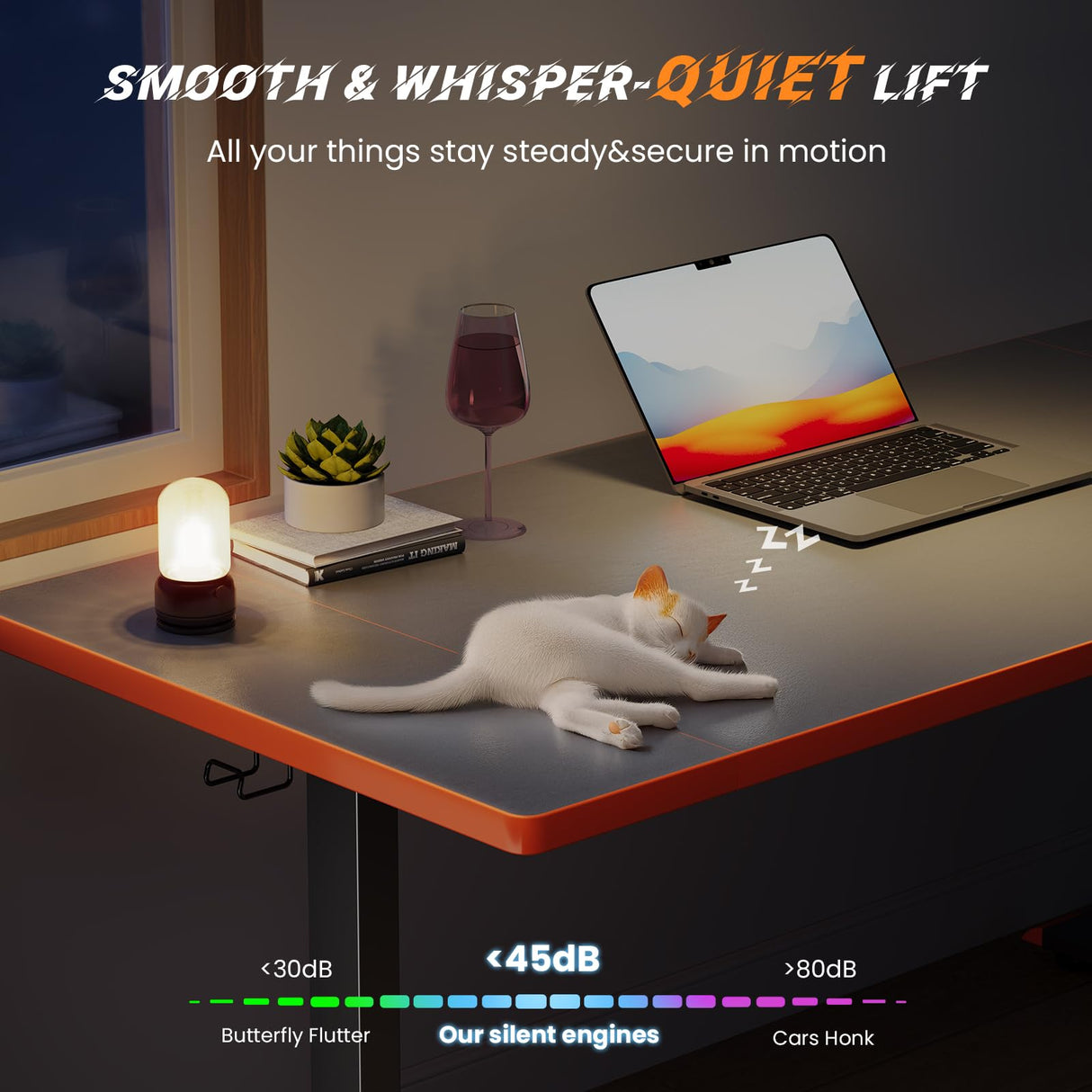 SIAGO Electric Standing Desk Adjustable - 48 x 24 Inch Sit Stand up Desk with Cable Management - 3 Memory Preset Adjustable Height Table SIAGO