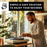 EVEO Vinyl Record Cleaning Kit - 4-in-1 Premium Vinyl Record Cleaner & Vinyl Cleaning Kit with Velvet Brush, Vinyl Cleaner Liquid, Duster & Turntable Stylus Gel EVEO