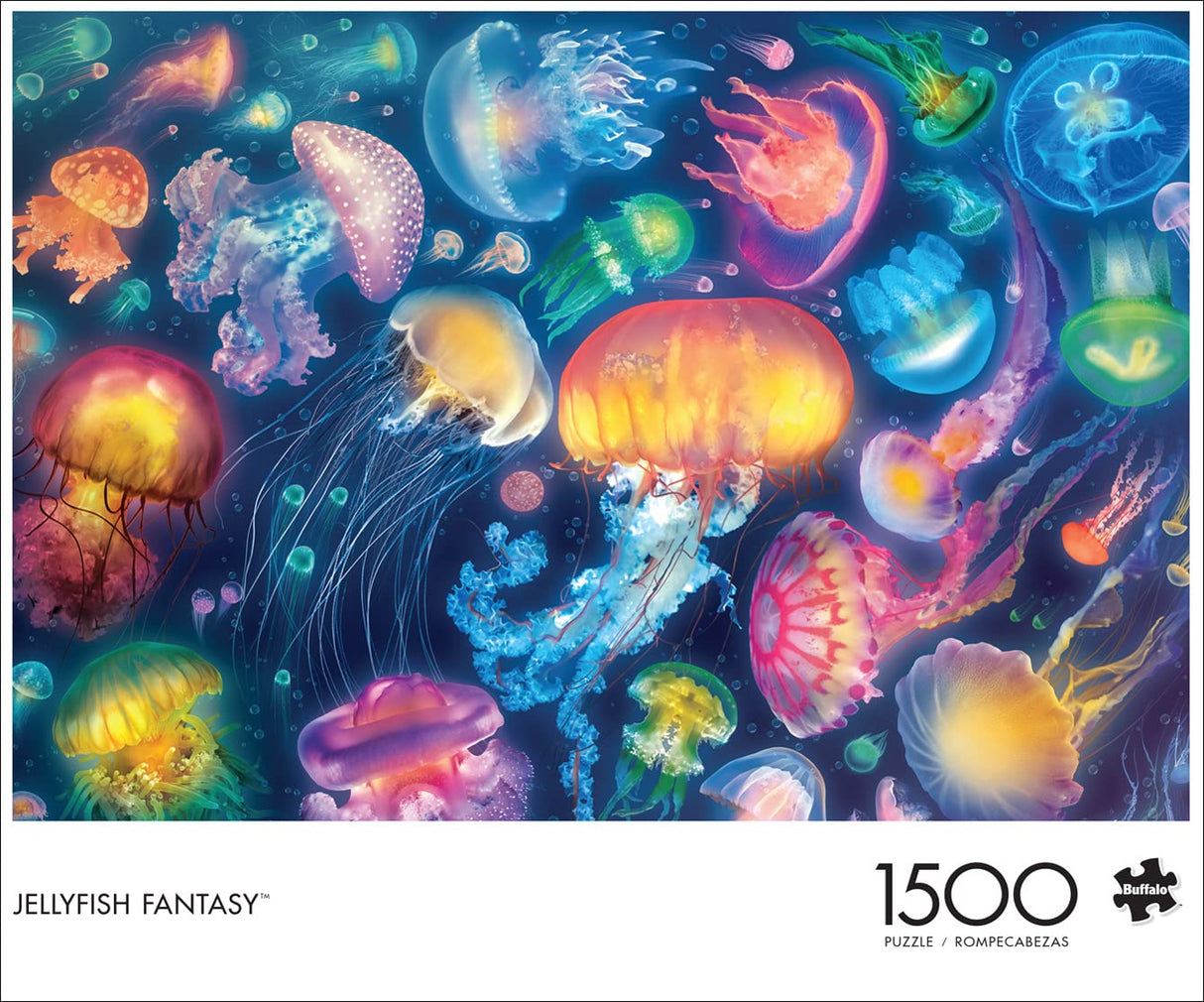 Buffalo Games - Eduard - Jellyfish Fantasy - 1500 Piece Jigsaw Puzzle for Adults Challenging Puzzle Perfect for Game Nights - Finished Size is 38.50 x 26.50 Buffalo Games