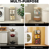 Land Guard Height-Adjustable Chrome Storage Racks and Shelving, 3-Tier Wire Shelf, Metal Rack Shelving, Narrow Storage Rack for Laundry Bathroom Kitchen Pantry Closet (16”L x 12”W x 30”H)… Land Guard