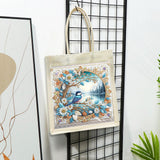 BAYUNOE Handbag Handmade Diamond Art Painting Purses Non-woven DIY Shoulder Grocery Bag Shopping Bag for Women Art Craft Gift-Lake BAYUNOE