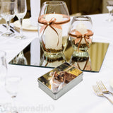 Framendino, Sublimation Candy Tin Box Storage Blank Box with Lid Metal Trinket Tins Container Rectangle Framendino