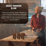 IECAP LLC Desert Ironwood Blank 1 Pack – Exotic Wood Block for Woodworking, Wood Carving, Turning Blanks, and DIY Crafts - Natural Hardwood Lumber – Handle Scales, Woodturning Blanks 5 x 3 x 1 Inches IECAP LLC