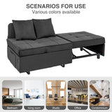 Convertible Sofa Bed 4-in-1 Velvet Sleeper Sofa Chair Bed Pull Out Futon Couch Bed with USB Ports 5 Adjustable Backrest and Pillow Fold Out Ottoman Bed for Adults Small Spaces Living Room, Dark Grey FiveWillowise