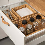 FairyHaus Wicker Baskets for Organizing 3Pack, Large and Small Wicker Storage Baskets Set, Hand Woven Baskets for Storage, Natural Water Hyacinth Storage Baskets for Pantry Shelf FairyHaus