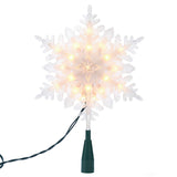 ODEETRONIC Snowflake Tree Topper Lights, 9in 20 Clear Christmas Star Treetop, 120V UL Certified Christmas Lighted Sonwflake Tree Topper, Warm Tree Topper for Xmas Tree Party Decoration ODEETRONIC