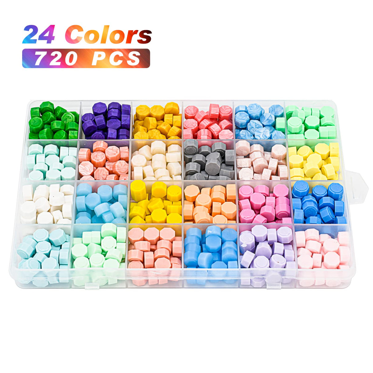 iTERYOU Wax Seal Kit - 624Pc Stamp Kit with 24 Colors, Spoon, 10 Tea Candles, Warmer, Pen Iteryou